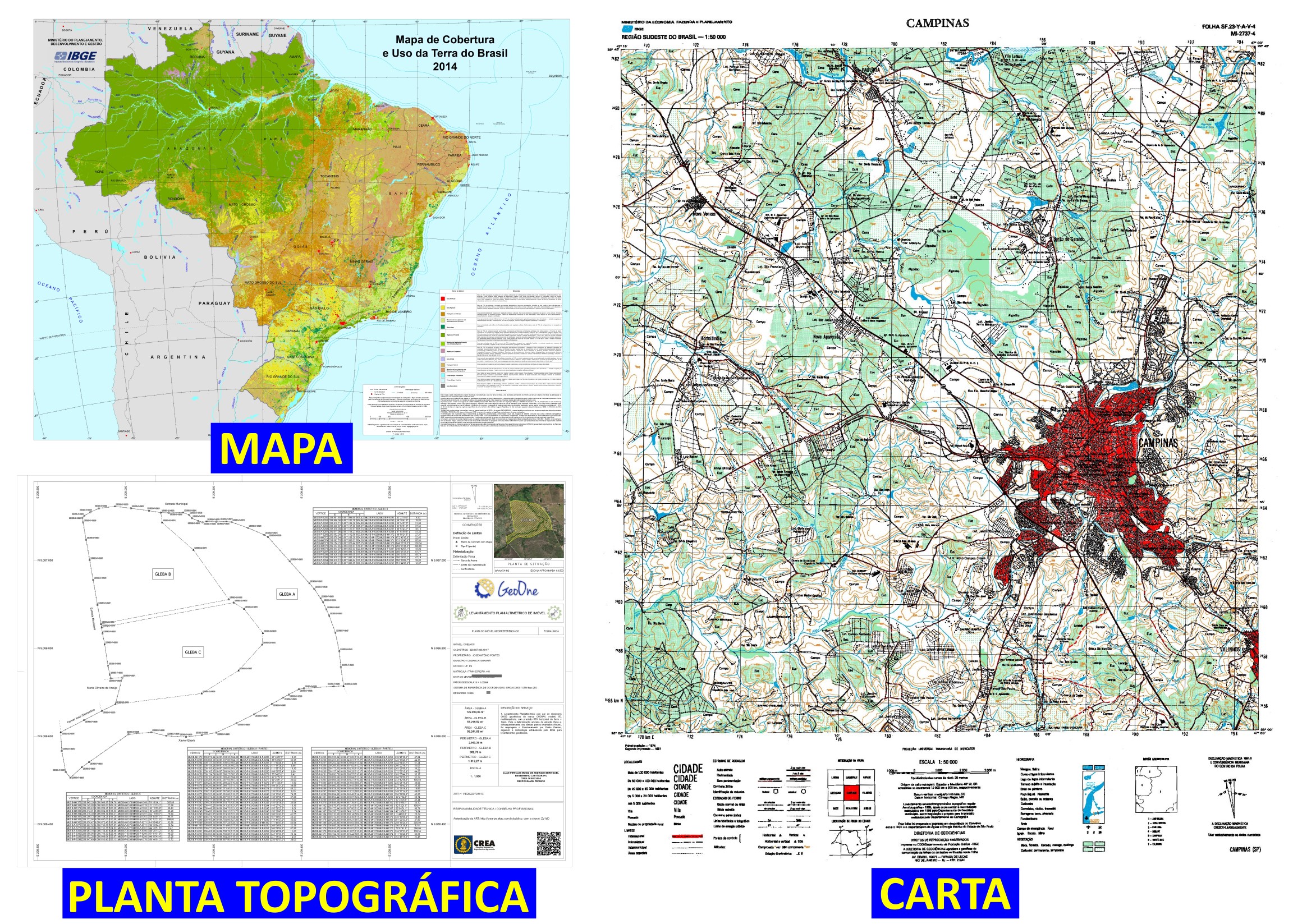 Mapa, Carta, Planta e Outras Representações do Espaço - GeoOne